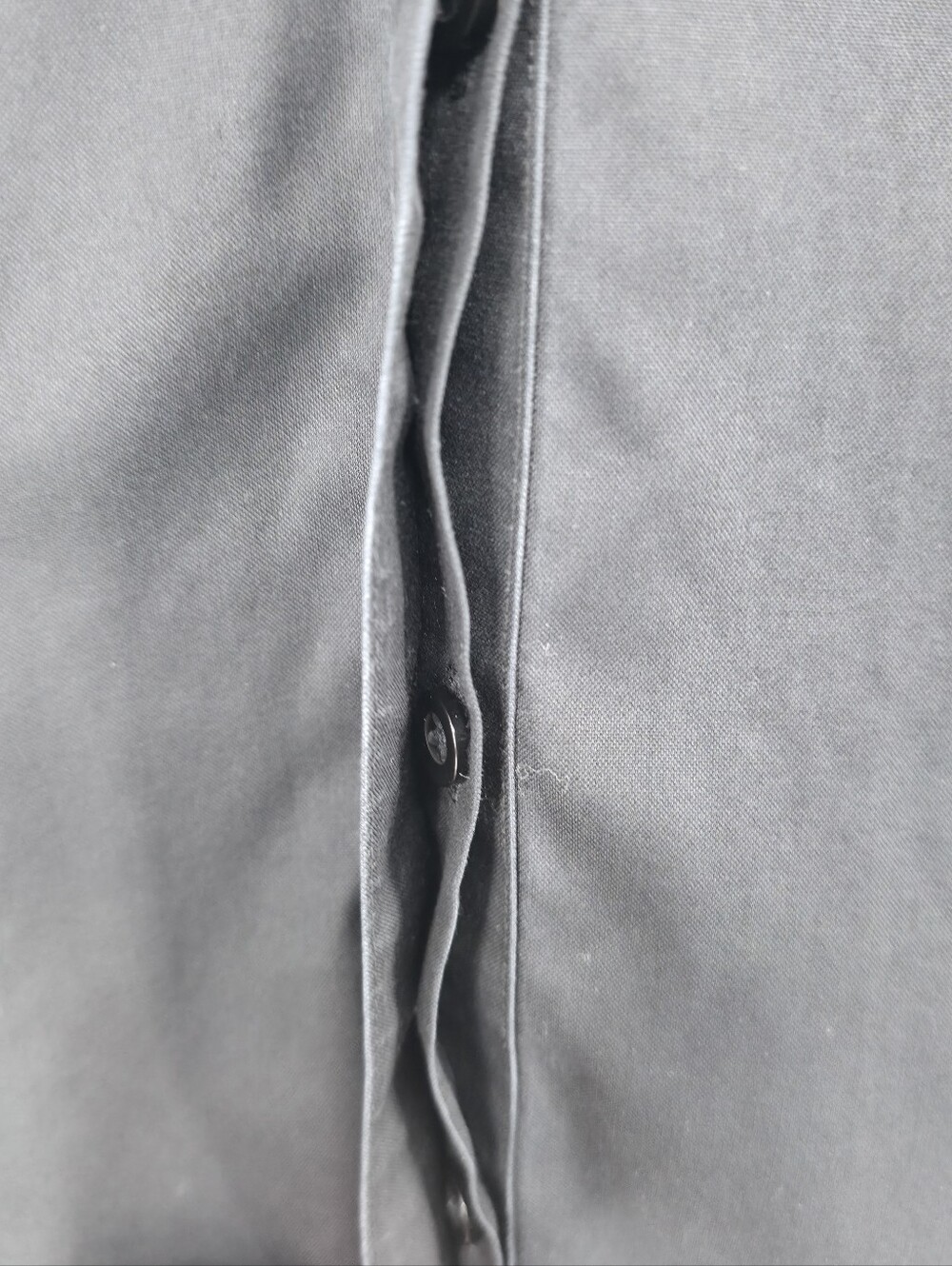 Chico's No Iron Black 100% Cotton Hidden Button Tunic Blouse Large Size 2 - Picture 4 of 9